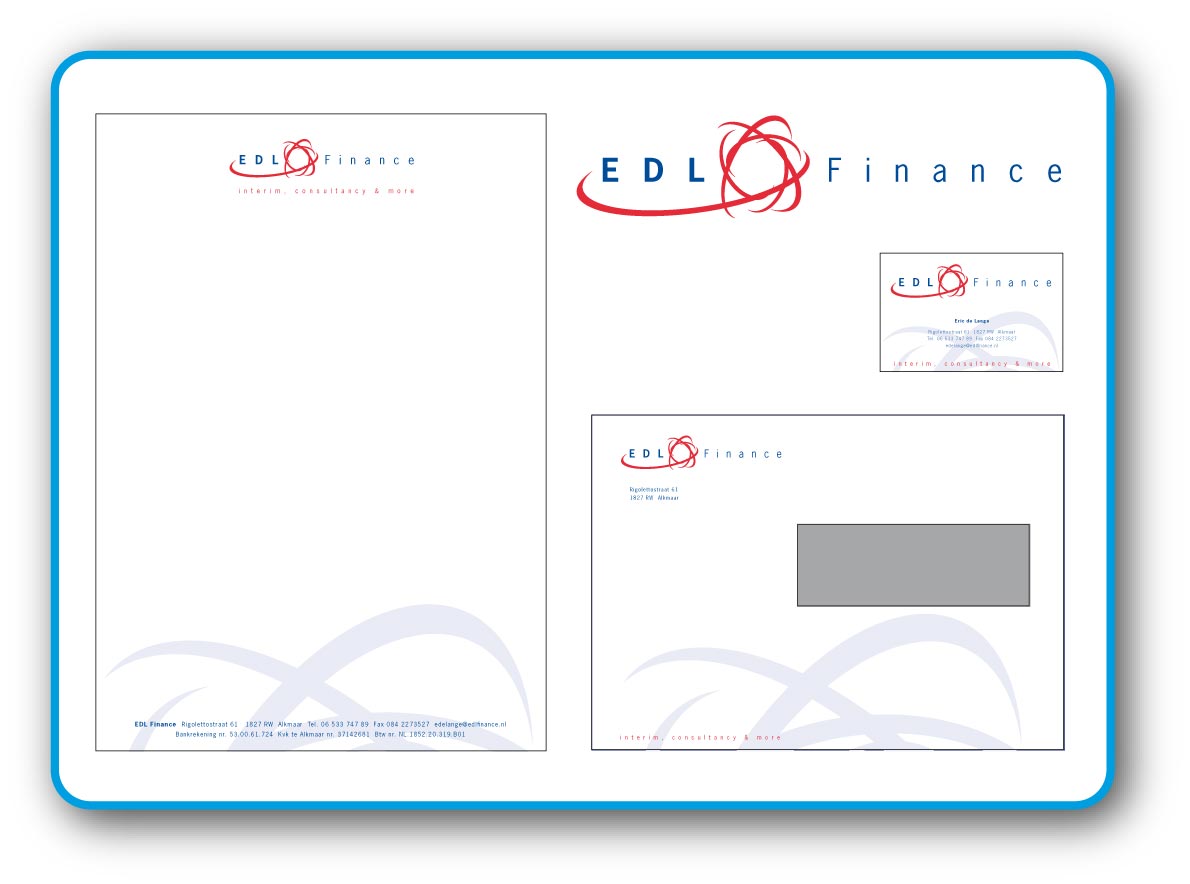 Grafisch Ontwerp - EDL Finance - Frank Groot grafisch ontwerp & belettering
