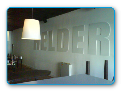 Belettering - Restaurant Helder Alkmaar - Frank Groot grafisch ontwerp & belettering